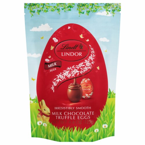 Lindt LINDOR Milk Chocolate Easter Candy Truffle Eggs Pouch