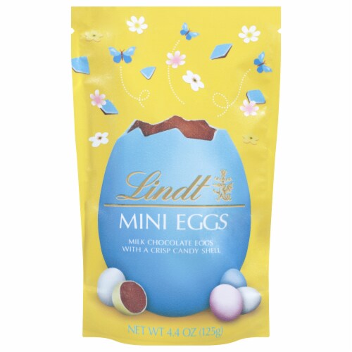 Lindt Mini Eggs Milk Chocolate Eggs with a Crisp Easter Candy Shell Pouch