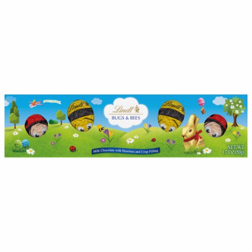 Lindt Bugs & Bees Easter Milk Chocolate Candy with Hazelnut and Crisp Filling 5 Pack
