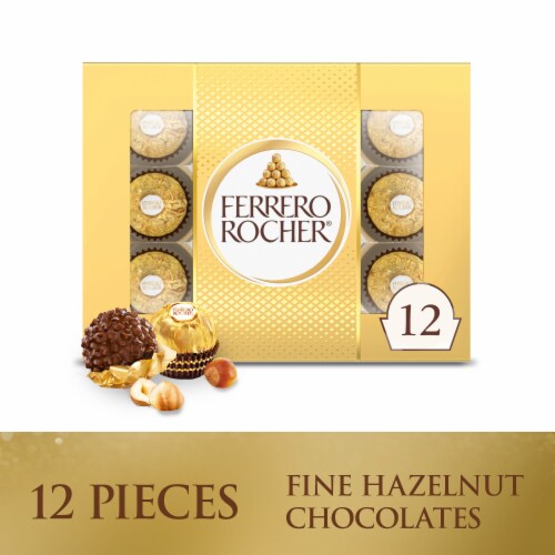 Ferrero Rocher Fine Hazelnut Milk Chocolate Candy Gift Box