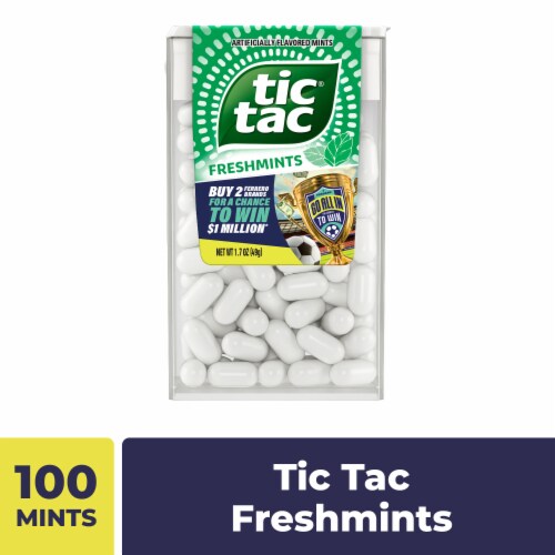 Tic Tac Freshmints On-the-Go Breath Mints Pocket-Sized Mints Single Pack