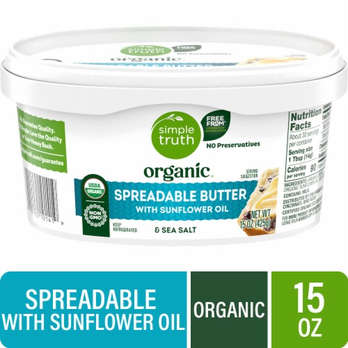 Simple Truth Organic® Butter With Sunflower Oil Spreadable Tub