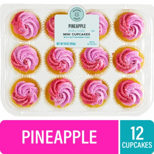 Bakery Fresh Pineapple Mini Cupcakes with Buttercream Icing