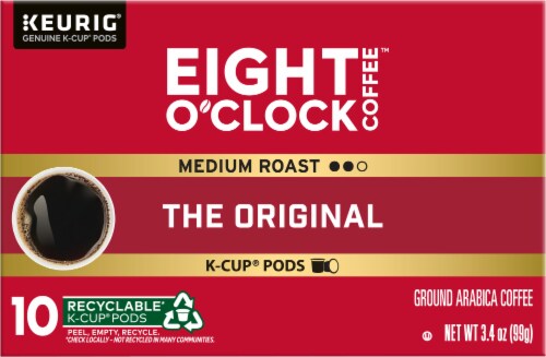 Eight O’Clock 10 Ct K-Cup Pods Medium Roast Coffee – The Original