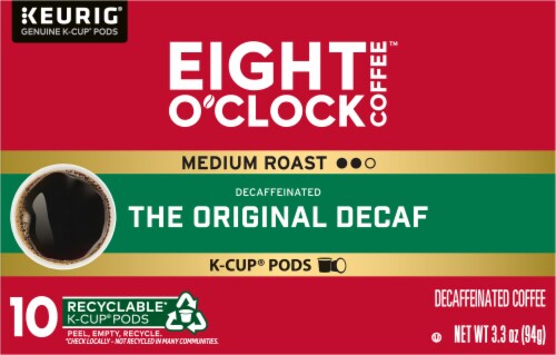 Eight O’Clock Coffee Decaffeinated Medium Roast The Original Decaf Coffee 10 – 0.33 oz K-Cup Pods