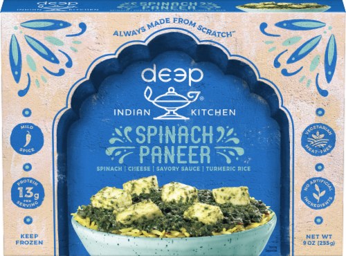 Deep Indian Kitchen Spinach Paneer with Turmeric Rice Frozen Meal
