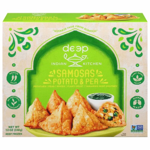 Deep Indian Kitchen® Medium Spice Potato & Pea Samosas Frozen Meal