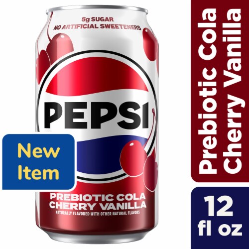 Pepsi Cola® Prebiotic Cherry Vanilla Soda Can