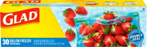Glad Freezer Gallon Zipper Bags