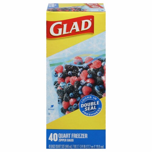 Glad® Zipper Freezer Storage Plastic Bags