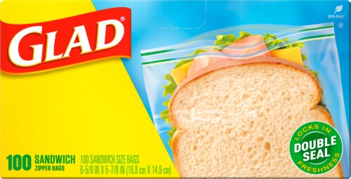 Glad® Zipper Food Storage Sandwich Bags