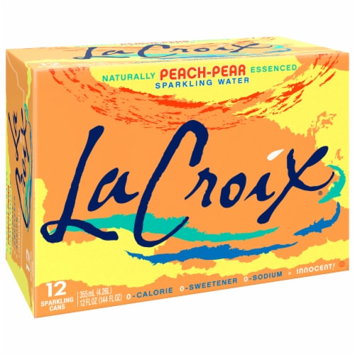 LaCroix Sparkling Water, Peach-Pear, 12 Fl Oz, Pack of 12