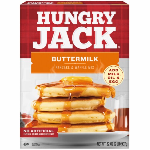 Hungry Jack Buttermilk Pancake Mix and Waffle Mix, 32 Oz Box