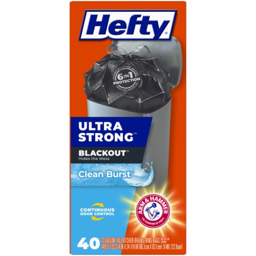 Hefty® Ultra Strong™ Blackout® Clean Burst™ 13-Gallon Trash Bags
