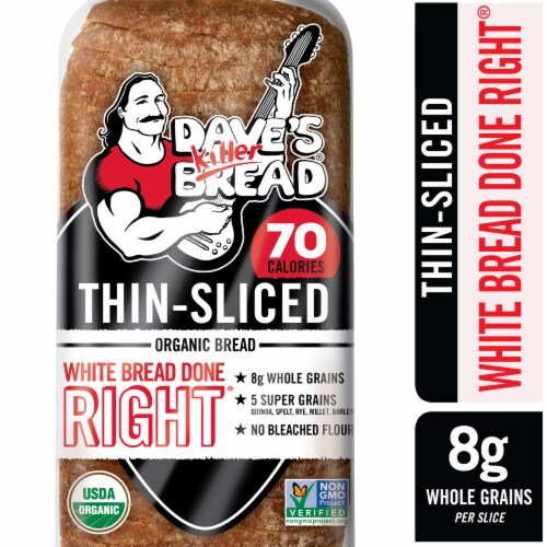 Dave’s Killer Bread Organic Thin Sliced White Bread Done Right Artisan Style Bread