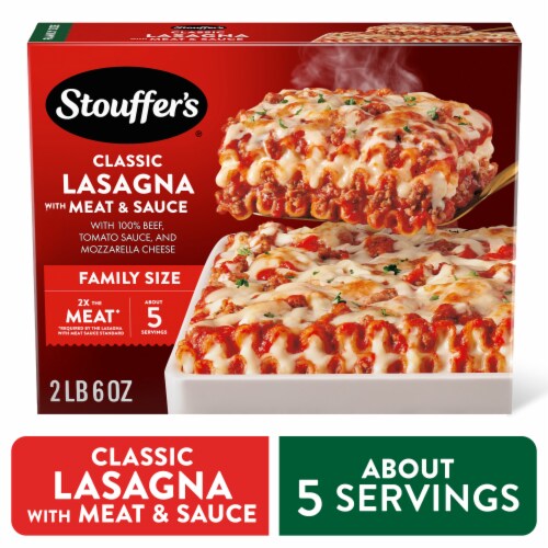 Stouffer’s Classic Lasagna with Meat and Sauce Family Size Lasagna Easy Frozen Dinners