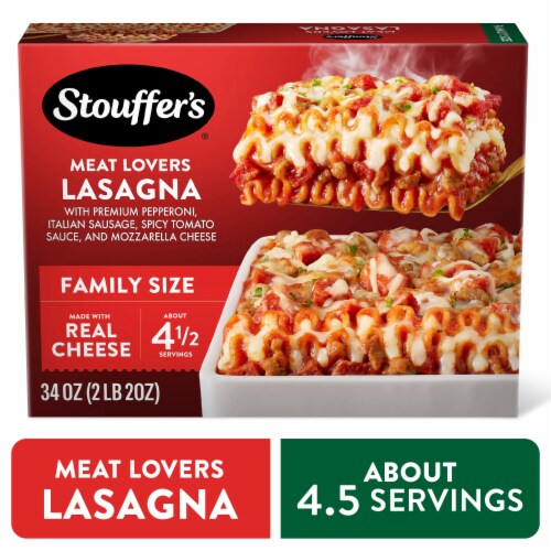 Stouffer’s Meat Lovers Lasagna Family Size Oven Ready Lasagna Frozen Dinners