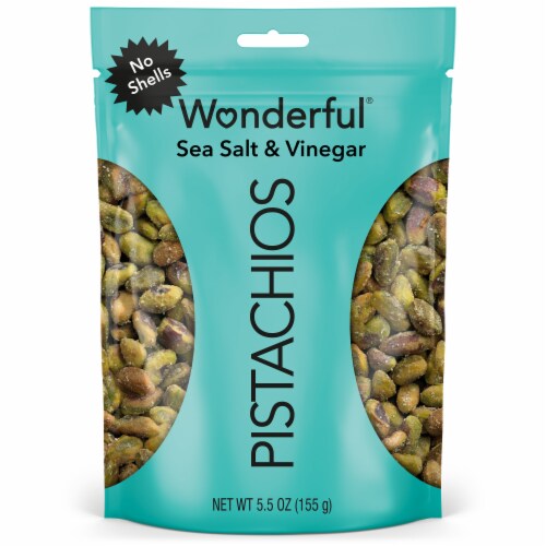 Wonderful Pistachios No Shells Sea Salt & Vinegar Nuts, 5.5 Ounce Bag