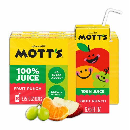 Mott’s® Fruit Punch 100% Juice Boxes