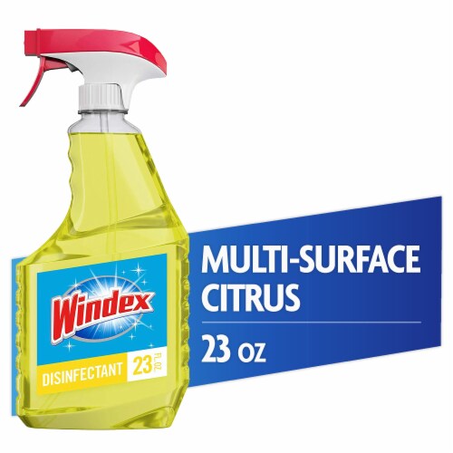 Windex Disinfectant Cleaner Multi-Surface Citrus Fresh, Spray Bottle, 23 fl Oz