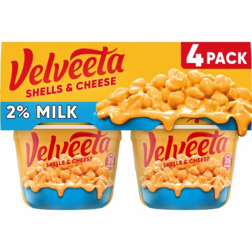 Velveeta Shells & Cheese Microwavable Shell Pasta w/ 2% Milk Cheese, Pack, Cups