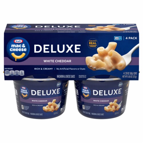Kraft Mac&Cheese Deluxe 4 pack Cups – White Cheddar