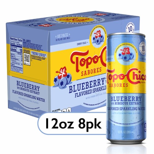 Topo Chico® Sabores Blueberry with Hibiscus Extract Sparkling Water Cans