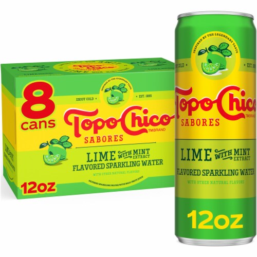 Topo Chico® Sabores Lime with Mint Extract Sparkling Water Cans