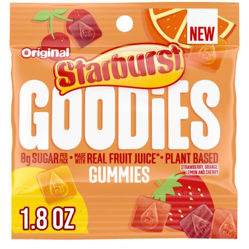 Starburst Goodies Original Plant Based Fruit Gummy Candy Bag