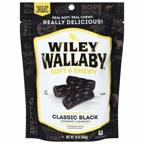 Wiley Wallaby® Gourmet Black Liquorice Candy Bag