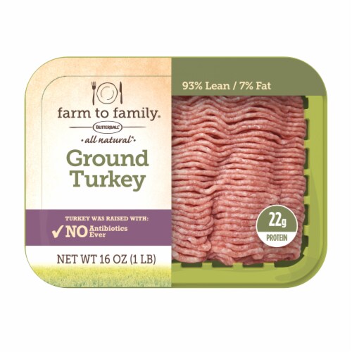 Farm to Family by Butterball 93% Lean/7% Fat Ground Turkey
