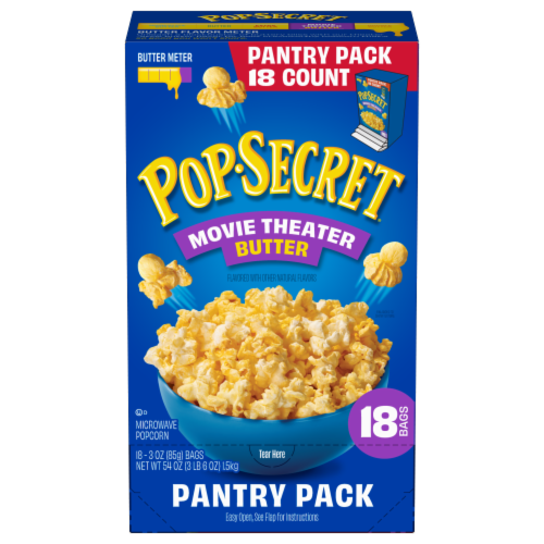 Pop Secret Microwave Popcorn Movie Theater Butter Flavor 3 Oz Sharing Bags