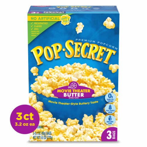 Pop Secret Popcorn Movie Theater Butter Microwave Popcorn Bags