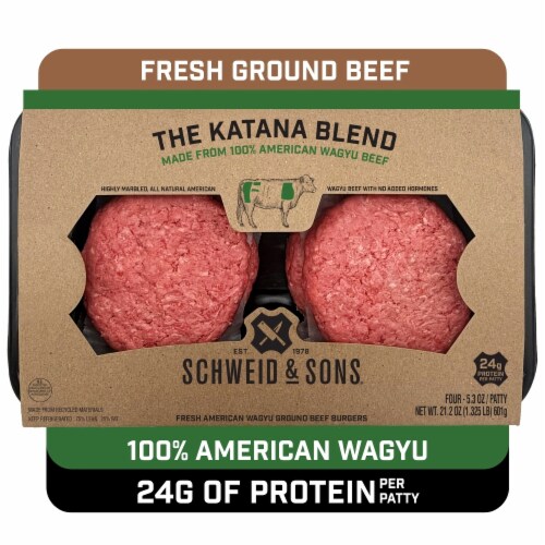 Schweid & Sons® The Katana Blend Wagyu Ground Beef Burgers