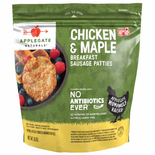 Applegate Natural Chicken & Maple Frozen Breakfast Sausage Patties