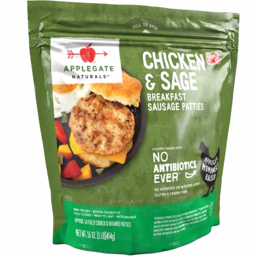 Applegate Natural Chicken & Sage Frozen Breakfast Sausage Patties