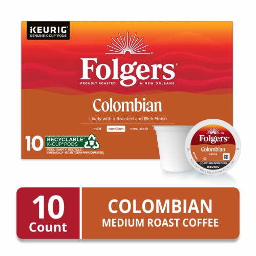 Folgers Colombian Coffee, Medium Roast, K-Cup Pods