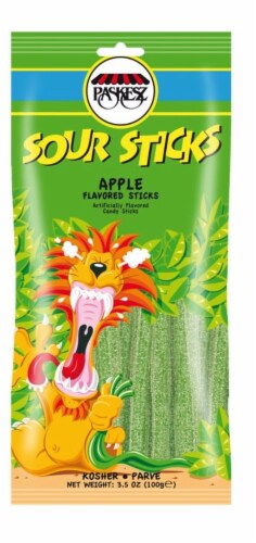 Paskesz Apple Flavored Sour Sticks Candy