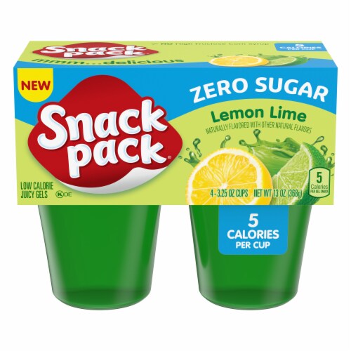 Snack Pack® Zero Sugar Lemon Lime Flavored Low Calorie Juicy Gel Cups