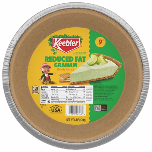 Keebler Ready Crust 9-Inch Reduced Fat Graham Cracker Premade Pie Crust For Baking And No-Bake
