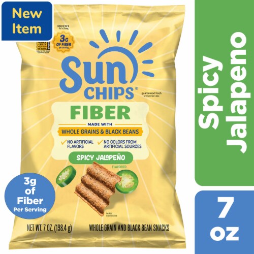 SunChips Whole Grain And Black Bean Snacks Spicy Jalapeno