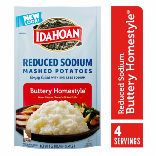 Idahoan Buttery Homestyle Reduced Sodium Mashed Potatoes, 4 oz