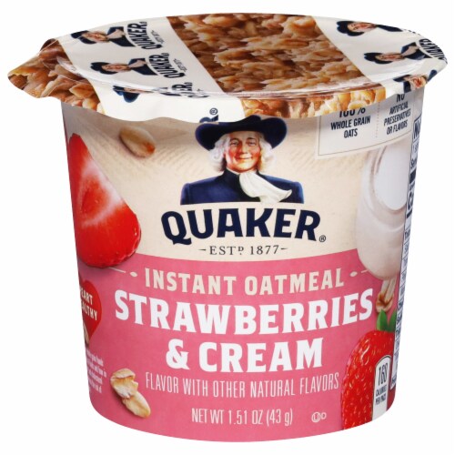 Quaker® Strawberry and Cream Instant Oatmeal Cup
