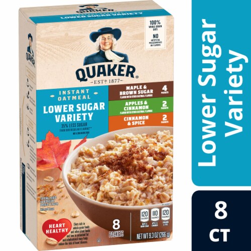 Quaker® Traditional Flavors Lower Sugar Instant Oatmeal Variety Pack