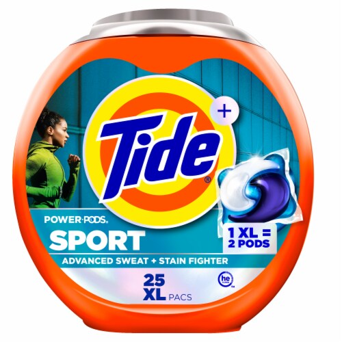 Tide Power Pods Sport Laundry Detergent Pacs Advanced Sweat + Stain Fighter