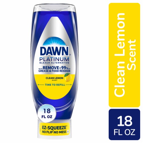 Dawn Platinum Bleach Alternative Clean Lemon Scent EZ-Squeeze Liquid Dish Soap