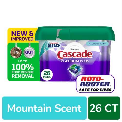 Cascade Platinum Plus Dishwasher Pods Mountain