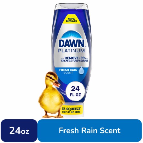 Dawn Platinum EZ Squueze Dish Soap Dishwashing Liquid Tough Grease Removal Fresh Rain