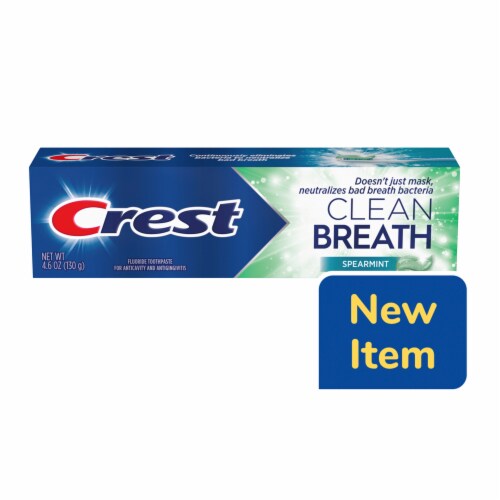 Crest Toothpaste Clean Breath Spearmint 4.6 oz – Neutralizes Bad Breath