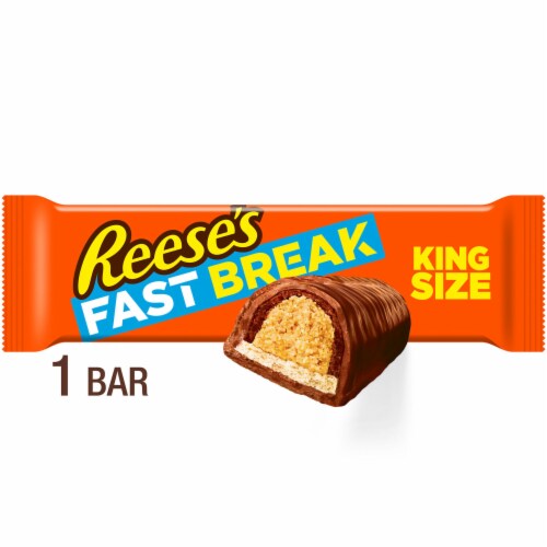 REESE’S FAST BREAK Chocolate Peanut Butter and Nougat King Size Candy Bar